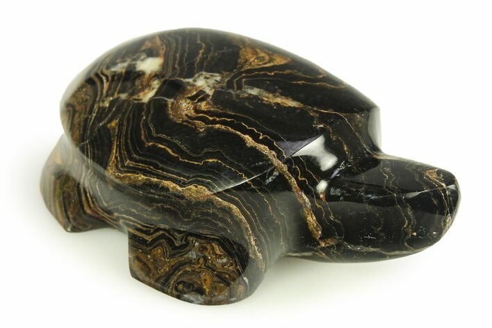 Polished Carved Stromatolite (Greysonia) Turtle - Bolivia #308317